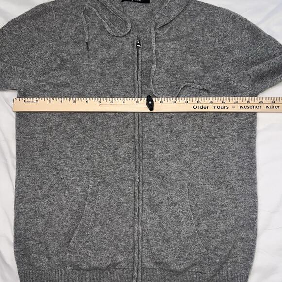 Quince Hoodie Women's Size M Gray 100% Cashmere Full-Zip Sweater Casual Travel - Picture 7 of 14